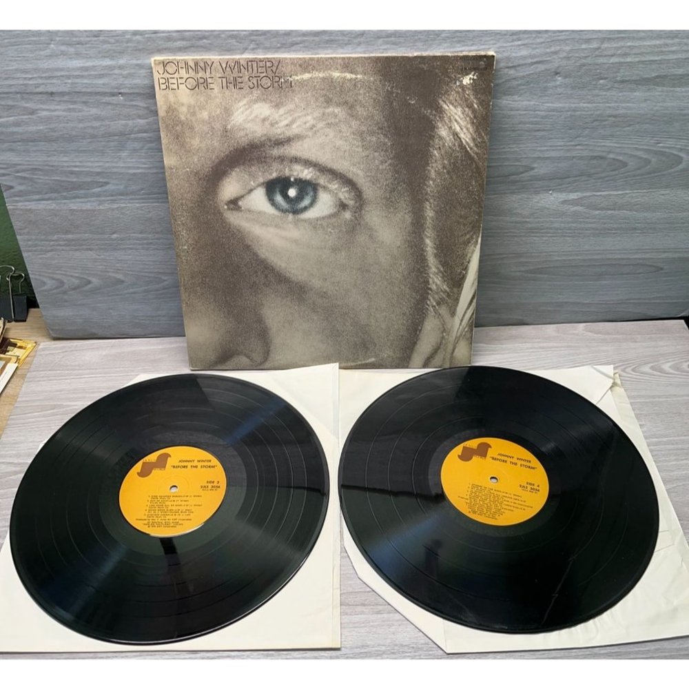 Johnny Winter Before the Storm 2LP VG+ Gatefold Blues Hard Rock 1973 Janus